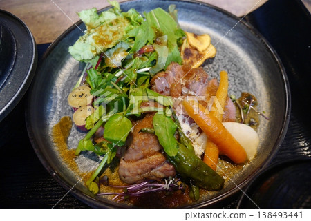 Lamb and vegetables Lamb and vegetables 138493441
