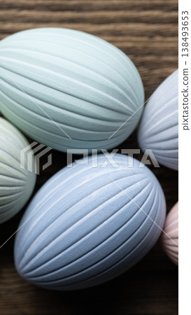 Easter eggs vertical background, pastel spring Easter eggs vertical background, pastel spring 138493653