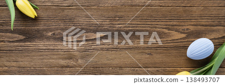 Horizontal Easter header banner with pastel eggs Horizontal Easter header banner with pastel eggs 138493707