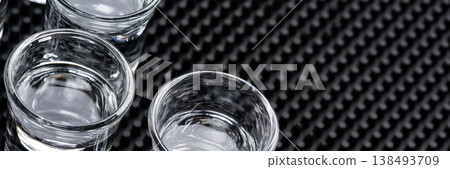 Wide banner with vodka shots bar Wide banner with vodka shots bar 138493709
