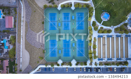 Aerial Tennis Courts Lone Mountain Park Las Vegas Sports Complex Top Down Aerial Tennis Courts Lone Mountain Park Las Vegas Sports Complex Top Down 138494213
