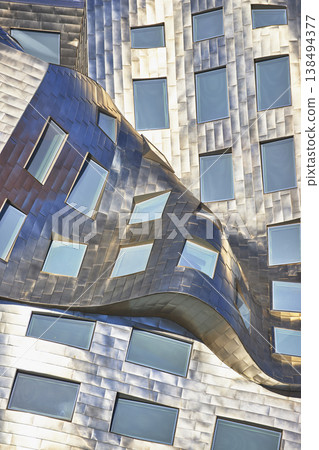 Contemporary Metal Architecture Facade With Reflective Windows In Las Vegas Nevada Contemporary Metal Architecture Facade With Reflective Windows In Las Vegas Nevada 138494377