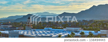 Aerial Las Vegas Suburban Cityscape With Lone Mountain and Spring Mountain Panorama Aerial Las Vegas Suburban Cityscape With Lone Mountain and Spring Mountain Panorama 138494443