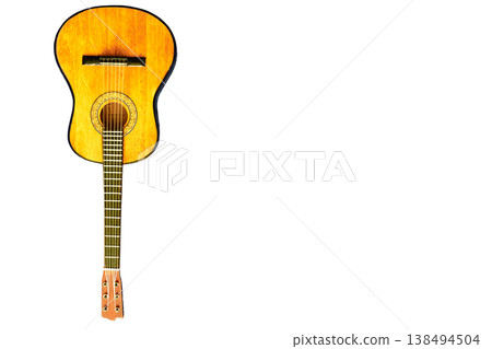 Bossa nova.Acoustic guitar isolated on white Bossa nova.Acoustic guitar isolated on white 138494504