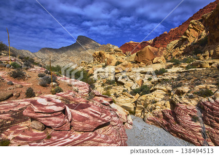 Red Rock Canyon Colorful Sandstone Formations Turtlehead Peak and Desert Landscape 138494513