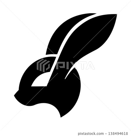 Elegant Bunny Logo Using Single Line Art Style Concept Elegant Bunny Logo Using Single Line Art Style Concept 138494618