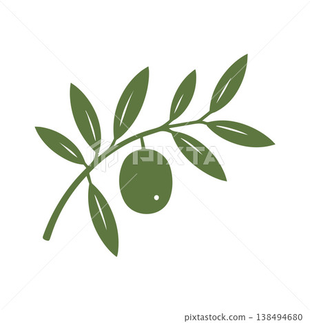Mediterranean Agriculture Brand Identity With Olive Leaves 138494680