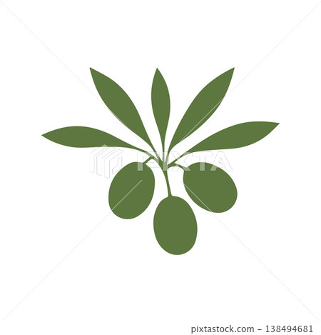 Olive Tree Branch Organic Farm Logo Design Olive Tree Branch Organic Farm Logo Design 138494681