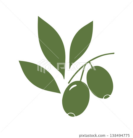 Circular Olive Branch Organic Farm Logo Badge Circular Olive Branch Organic Farm Logo Badge 138494775