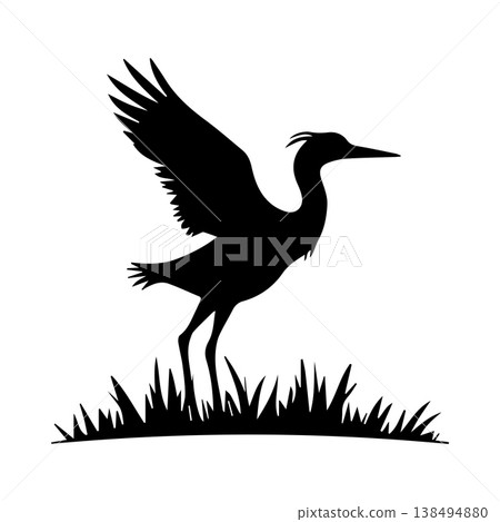 Clean Nordic Style Heron Bird Brand Identity Illustration Clean Nordic Style Heron Bird Brand Identity Illustration 138494880