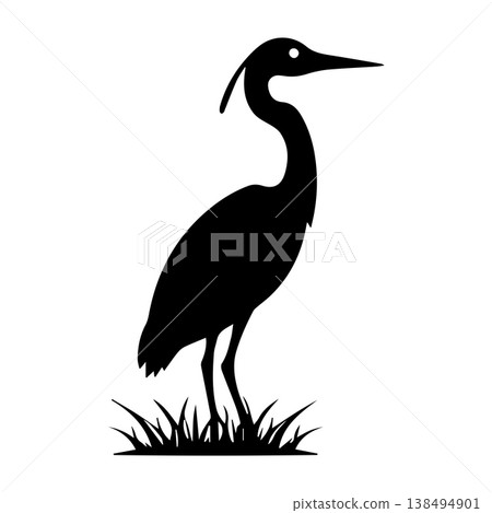 Smooth Color Transition Heron Wildlife Brand Illustration Style Smooth Color Transition Heron Wildlife Brand Illustration Style 138494901