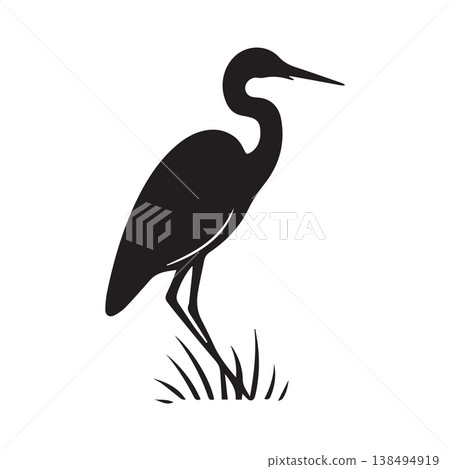 Premium Ornamental Heron Wildlife Identity Illustration Concept Premium Ornamental Heron Wildlife Identity Illustration Concept 138494919