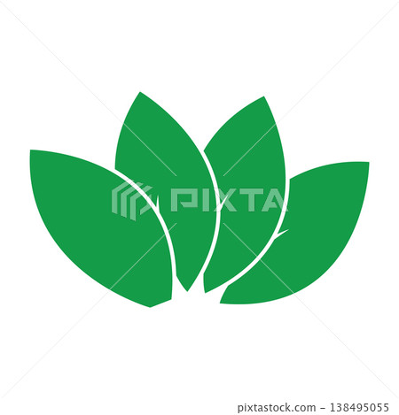 Negative Space Leaf Logo With Smart Minimalist Detail 138495055