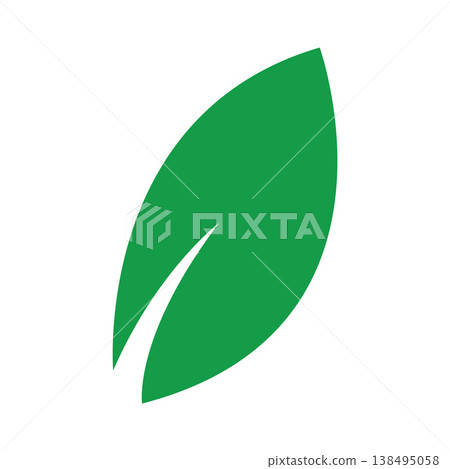Minimal Green Botanical Icon With Soft Organic Curves Minimal Green Botanical Icon With Soft Organic Curves 138495058