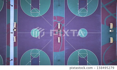 Aerial Basketball Courts Lone Mountain Park Sports Facility Top Down Aerial Basketball Courts Lone Mountain Park Sports Facility Top Down 138495279