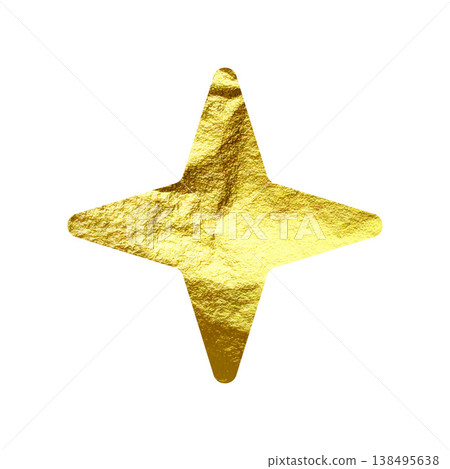 Golden star, sunburst symbol. Shiny gold foil. Vintage sunbeam symbol. Shopping labels, sale sticker, quality mark. Modern art. Wedding, greeting card decoration elements. Vector illustration Golden star, sunburst symbol. Shiny gold foil. Vintage sunbeam symbol. Shopping labels, sale sticker, quality mark. Modern art. Wedding, greeting card decoration elements. Vector illustration 138495638