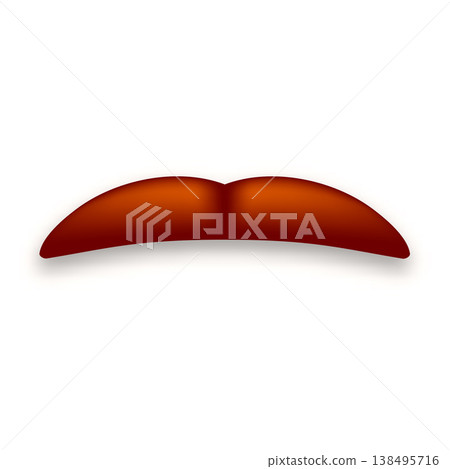 Mustache icon in classic style. Hipster, barber, retro, vintage facial hair symbol for logo, branding, poster, sticker, fashion, barbershop and design projects. Vector illustration Mustache icon in classic style. Hipster, barber, retro, vintage facial hair symbol for logo, branding, poster, sticker, fashion, barbershop and design projects. Vector illustration 138495716