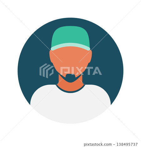 Flat modern minimal avatar icon. Business concept, global communication. Web site user profile. Social media, network elements Flat modern minimal avatar icon. Business concept, global communication. Web site user profile. Social media, network elements 138495737