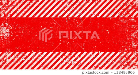 Warning sign with red and white diagonal lines. Attention, danger or caution symbol. Construction site signage, road safety notice, hazard banner, security alert shield. Vector illustration Warning sign with red and white diagonal lines. Attention, danger or caution symbol. Construction site signage, road safety notice, hazard banner, security alert shield. Vector illustration 138495906