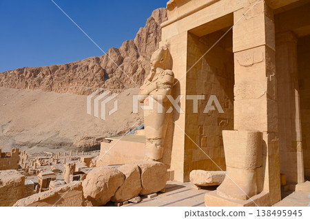 Mortuary Temple of Hatshepsut, Statues of Osiris, Luxor Mortuary Temple of Hatshepsut, Statues of Osiris, Luxor 138495945