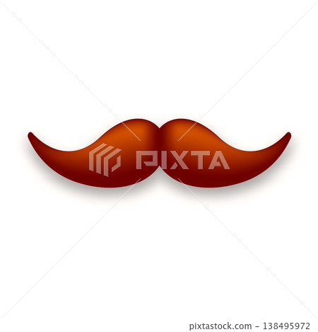 Mustache icon in classic style. Hipster, barber, retro, vintage facial hair symbol for logo, branding, poster, sticker, fashion, barbershop and design projects. Vector illustration Mustache icon in classic style. Hipster, barber, retro, vintage facial hair symbol for logo, branding, poster, sticker, fashion, barbershop and design projects. Vector illustration 138495972