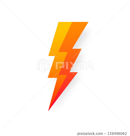 Lightning bolt icon isolated on white background. Vintage flash symbol, thunderbolt with grunge texture. Simple lightning strike sign. Vector illustration Lightning bolt icon isolated on white background. Vintage flash symbol, thunderbolt with grunge texture. Simple lightning strike sign. Vector illustration 138496062