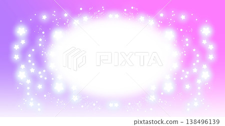 Sparkling frame background, oval frame with glittering stars 138496139
