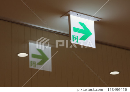Emergency exit sign Emergency exit sign 138496456