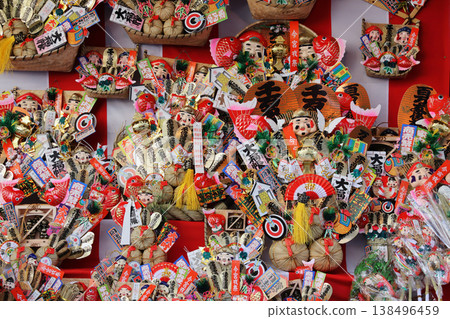Toka Ebisu Festival: Stalls selling lucky charms Toka Ebisu Festival: Stalls selling lucky charms 138496459