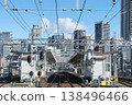 Hanshin Electric Railway Noda Station and the cluster of skyscrapers in Umeda 138496466