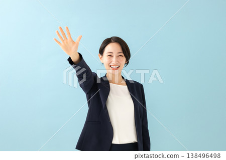 Business woman holding hands 138496498
