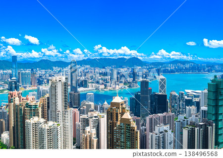 Victoria Harbor seen from Victoria Peak, Hong Kong Victoria Harbor seen from Victoria Peak, Hong Kong 138496568