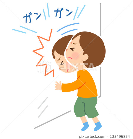 孩子用頭撞牆；自殘 138496824