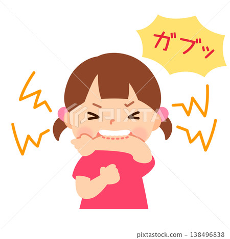 Child bites their own arm; self-harm Child bites their own arm; self-harm 138496838