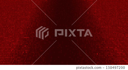 The Sparse Matrix - Minimalist Binary Data Stream with Clean Negative Space. Perspective. 138497200