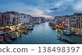 Romantic evening on the Grand Canal in Venice 138498397