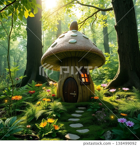 A little fairy house in the forest 138499092