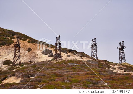 Remains of the cable car system at Ogushi Mine, on the border between Gunma and Nagano prefectures. Remains of the cable car system at Ogushi Mine, on the border between Gunma and Nagano prefectures. 138499177