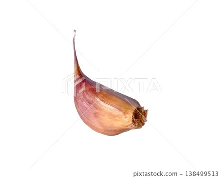Garlic clove isolated on transparent background for cooking ingredient food packaging design and grocery advertising use Garlic clove isolated on transparent background for cooking ingredient food packaging design and grocery advertising use 138499513