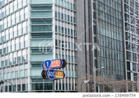 建築和路標構成的景觀 138499754
