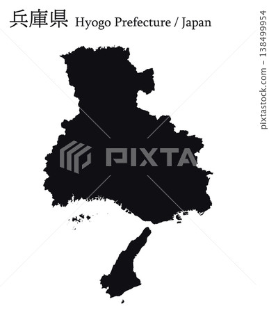 Vector illustration map material for Japan: Hyogo Prefecture map Vector illustration map material for Japan: Hyogo Prefecture map 138499954