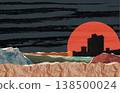 Paper art, conceptual lamdscape collage in dadaism style 138500024