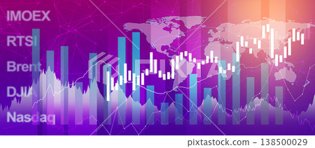 Abstract trading table in business technology concepts. Abstract trading table in business technology concepts. 138500029