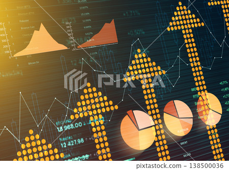 Abstract trading table in business technology concepts. Abstract trading table in business technology concepts. 138500036