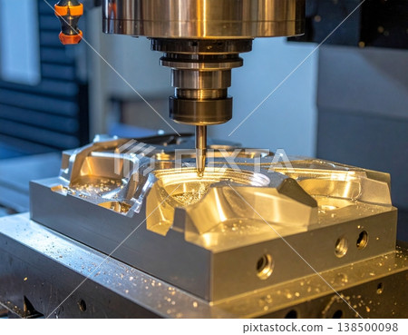 CNC Precision engineering at work 138500098