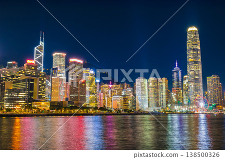 Hong Kong, Victoria Harbour at night Hong Kong, Victoria Harbour at night 138500326
