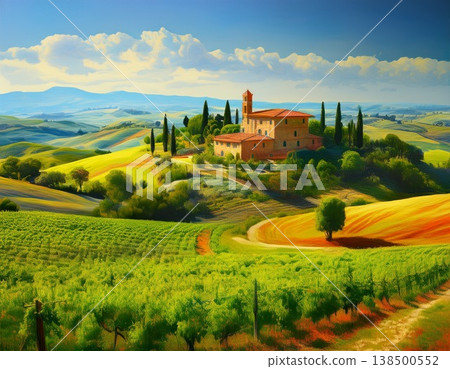 Tuscan Countryside Vista 138500552