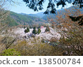 Sea of cherry blossoms over Takato Castle Ruins Park 138500784