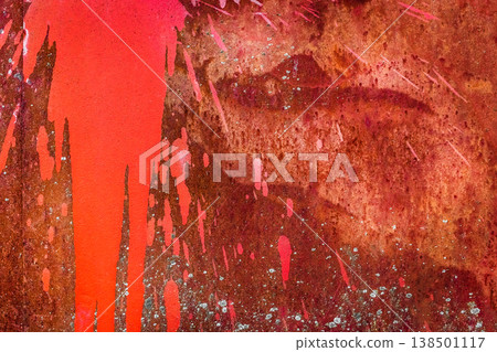 Sprays brush strokes red paint abstract art old pattern texture background design rusty metal rust steel brown Sprays brush strokes red paint abstract art old pattern texture background design rusty metal rust steel brown 138501117