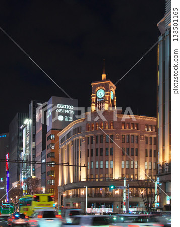 春日銀座四丁目十字路口熙熙攘攘的傍晚景象;都會景觀(2026年3月) 春日銀座四丁目十字路口熙熙攘攘的傍晚景象;都會景觀(2026年3月) 138501165